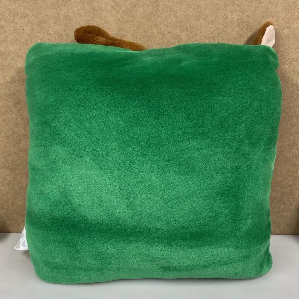 Vintage Scooby Doo 3D Plush Throw Pillow Green 90s Kids Room Decor